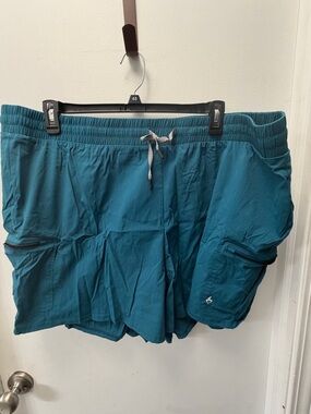 torrid Teal Cargo Athletic Shorts